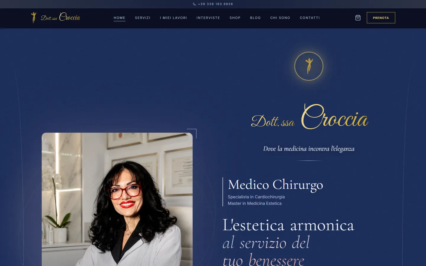 Home page della Dott.ssa Mariagrazia Croccia, versione desktop